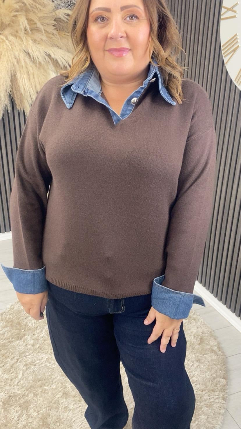 MACEY JUMPER - BROWN