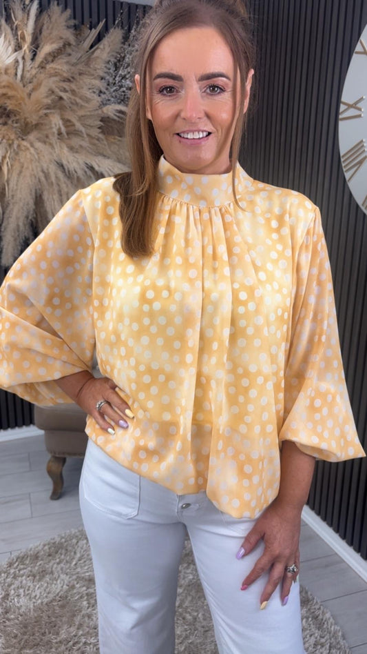 ASHLEY TOP - YELLOW SPOT