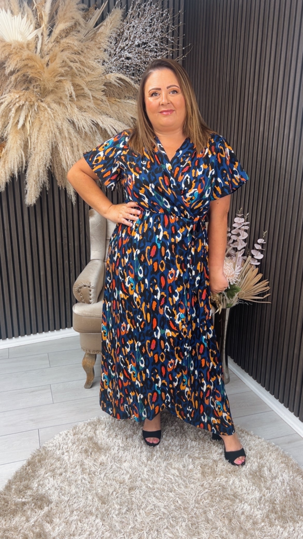 DYMPNA DRESS - BLUE ANIMAL
