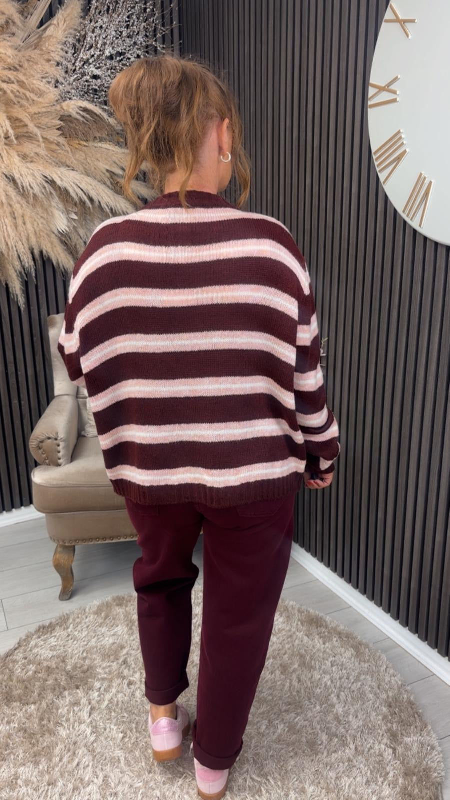 KATYA CARDIGAN - BURGUNDY
