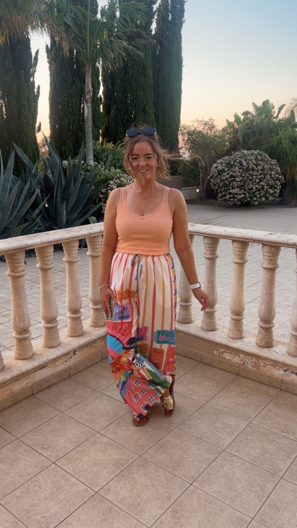 JUNE WIDE LEG TROUSERS - CORAL