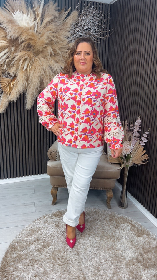 SAWYER ANNE SHIRT - PINK FLORAL