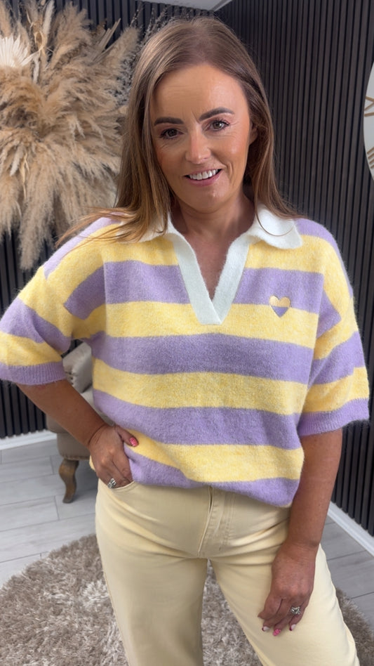 ALYSSA JUMPER - LILAC/YELLOW