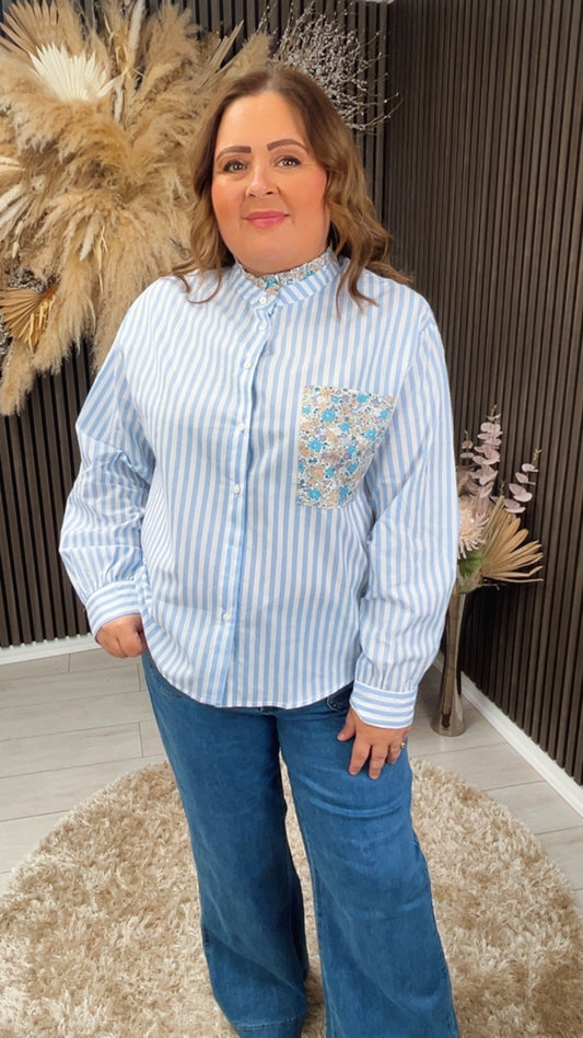 KERRIE SHRIT - BLUE STRIPE