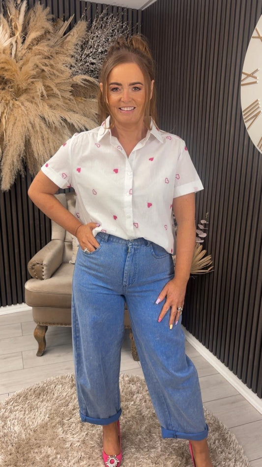 PERRIE SHIRT - PINK HEART