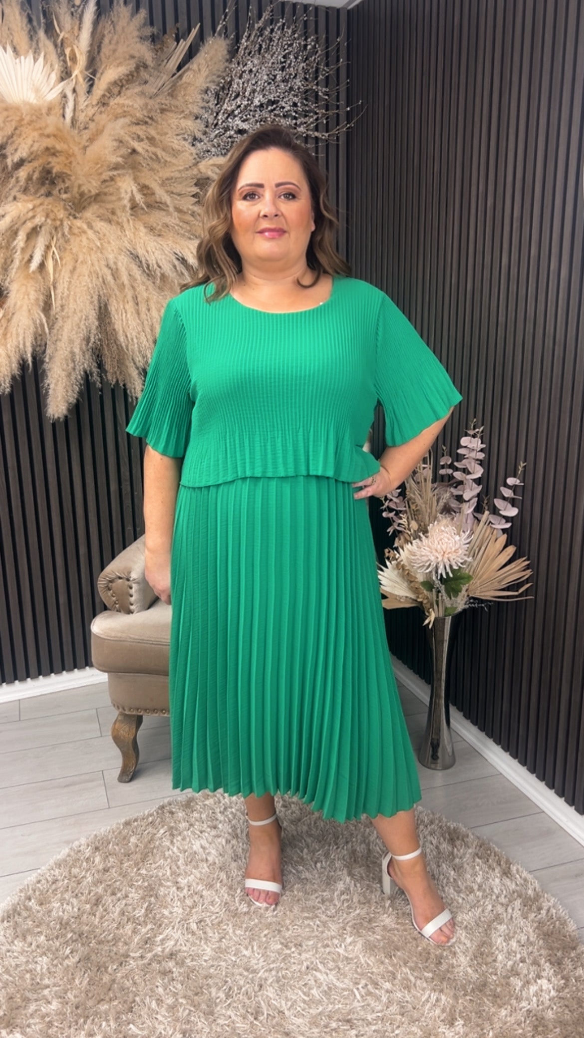 PAM DRESS - GREEN