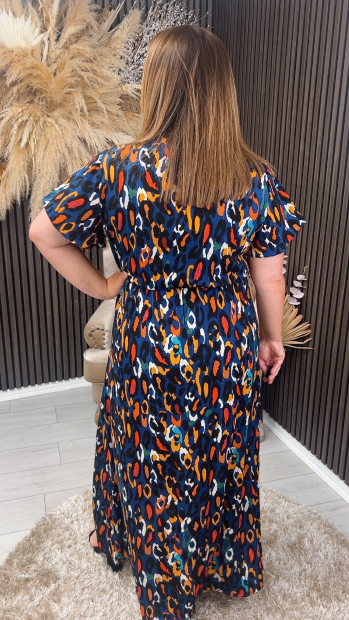 DYMPNA DRESS - BLUE ANIMAL