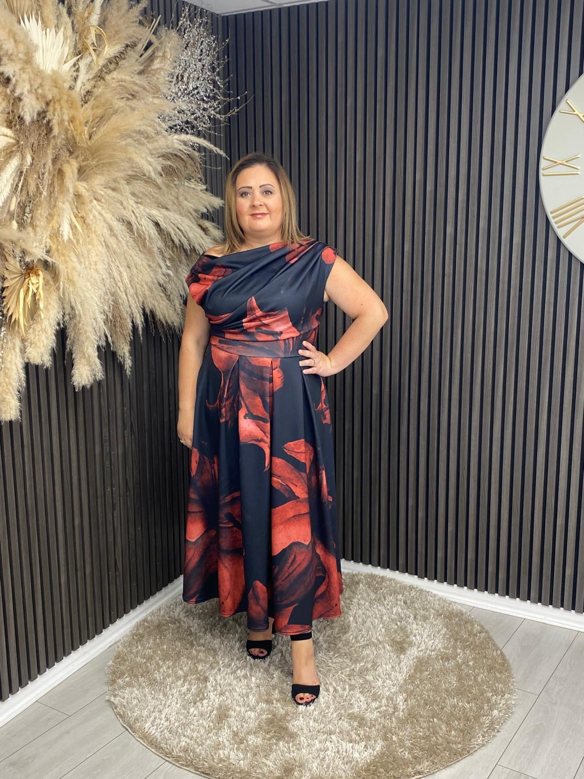 BETTY DRESS - BLACK FLORAL