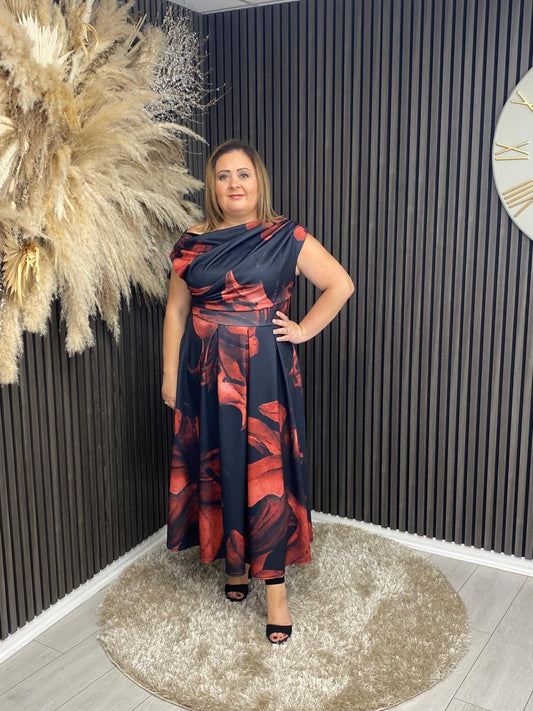 BETTY DRESS - BLACK FLORAL