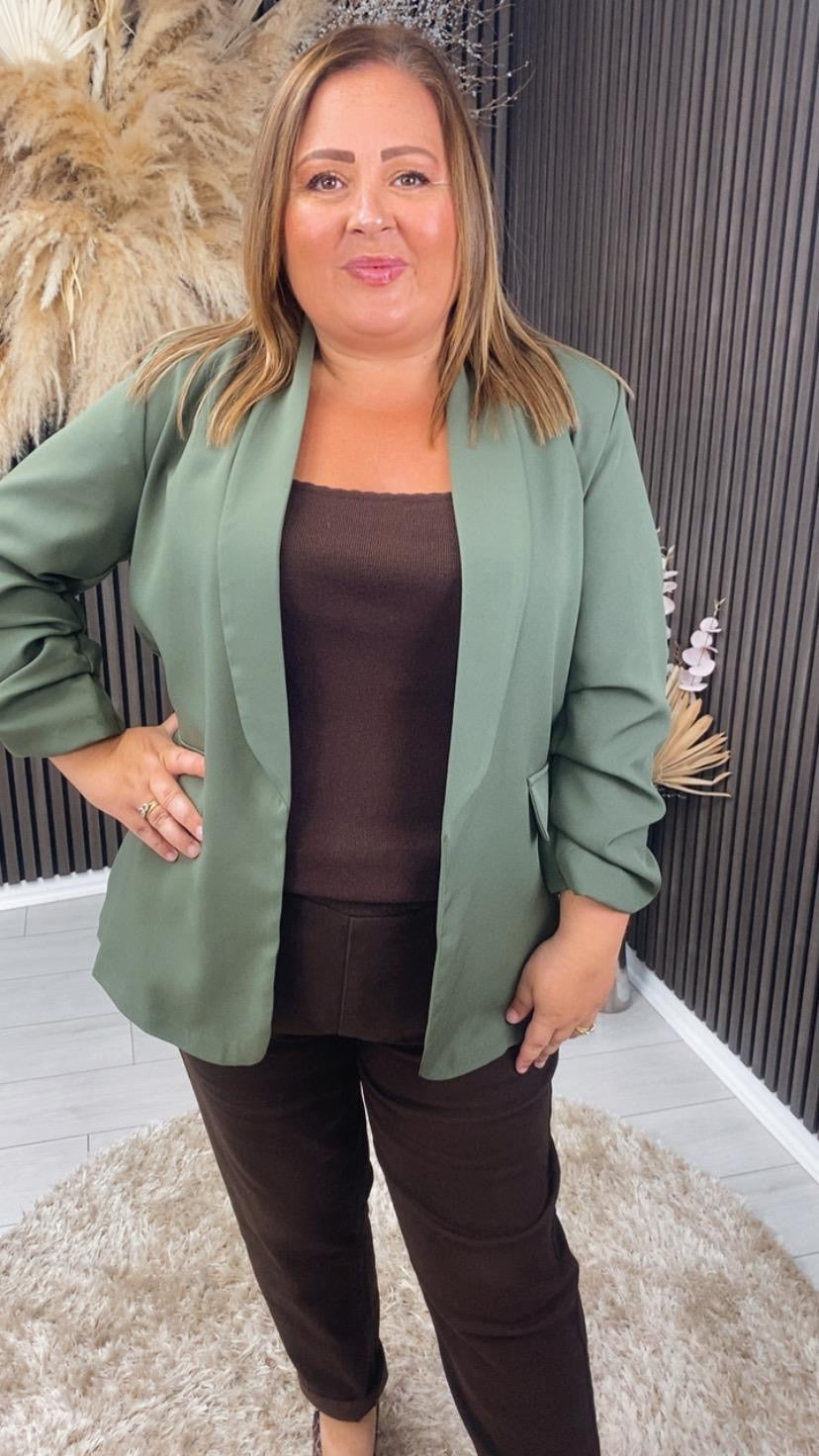 TANYA BLAZER - KHAKI
