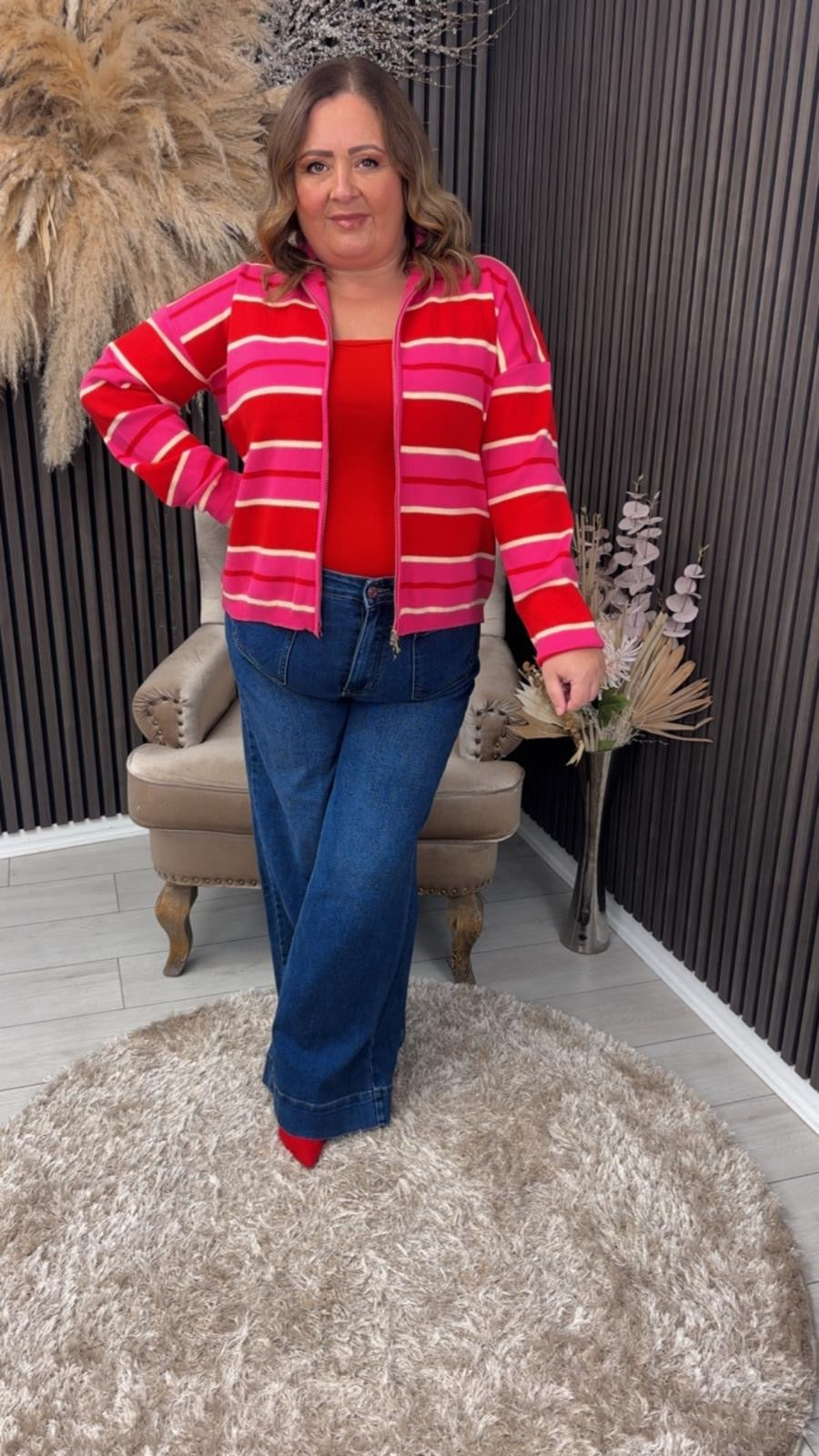 ELEANOR JACKET - RED/PINK
