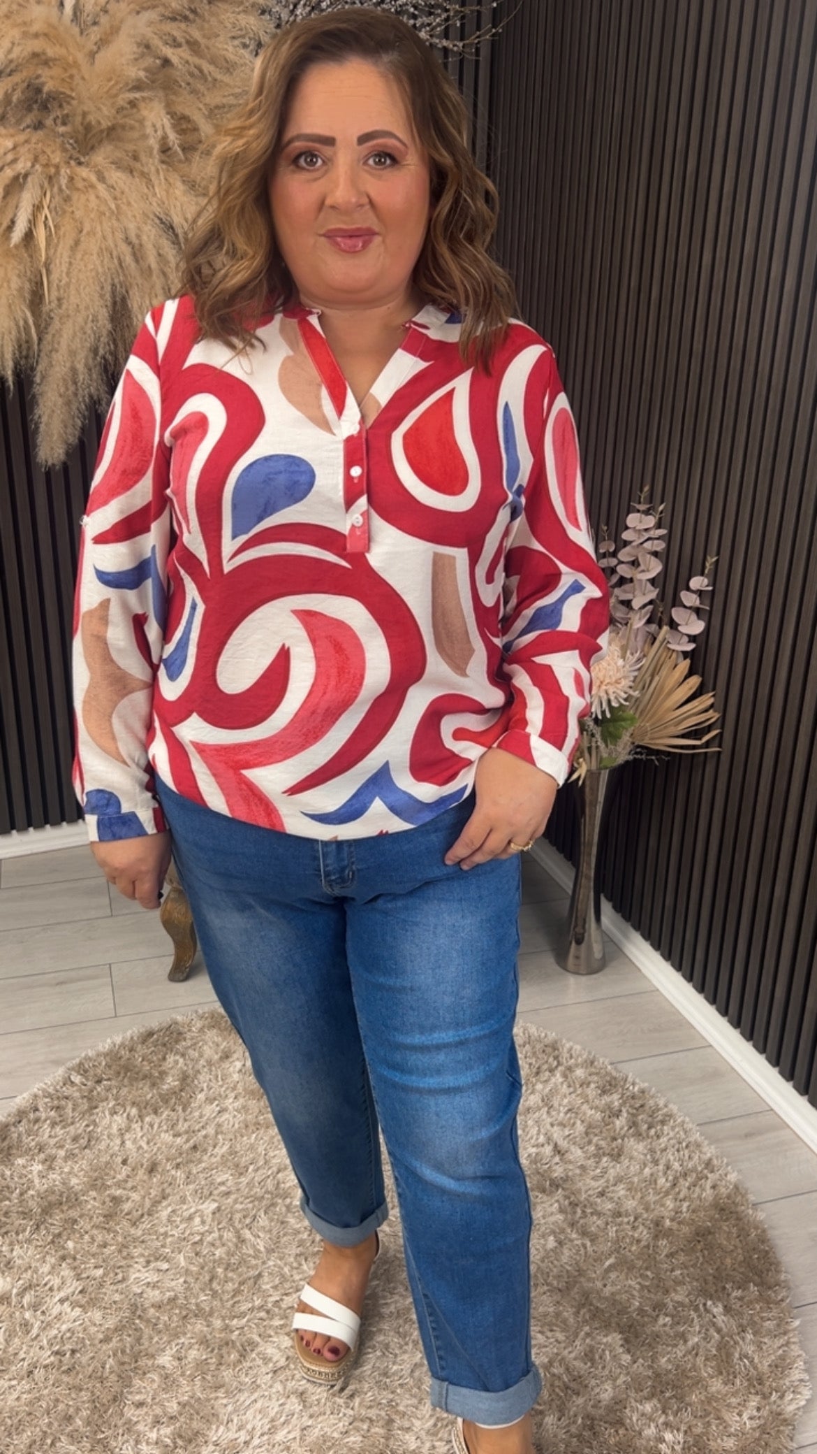 OLIVE TOP - RED