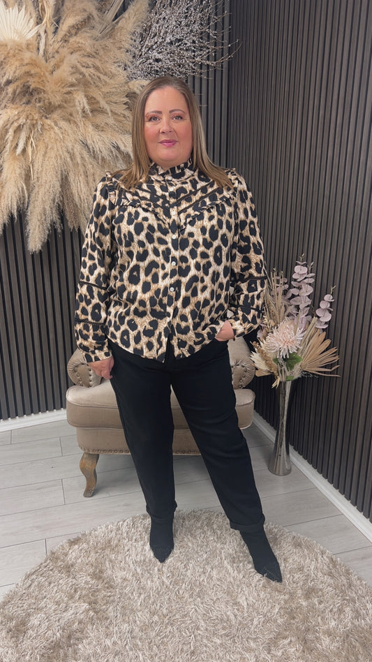 JESSICA SHIRT - ANIMAL PRINT