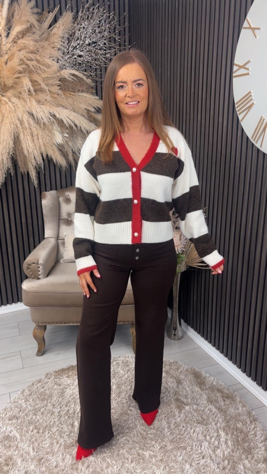 LEIGH CARDIGAN - RED HEART