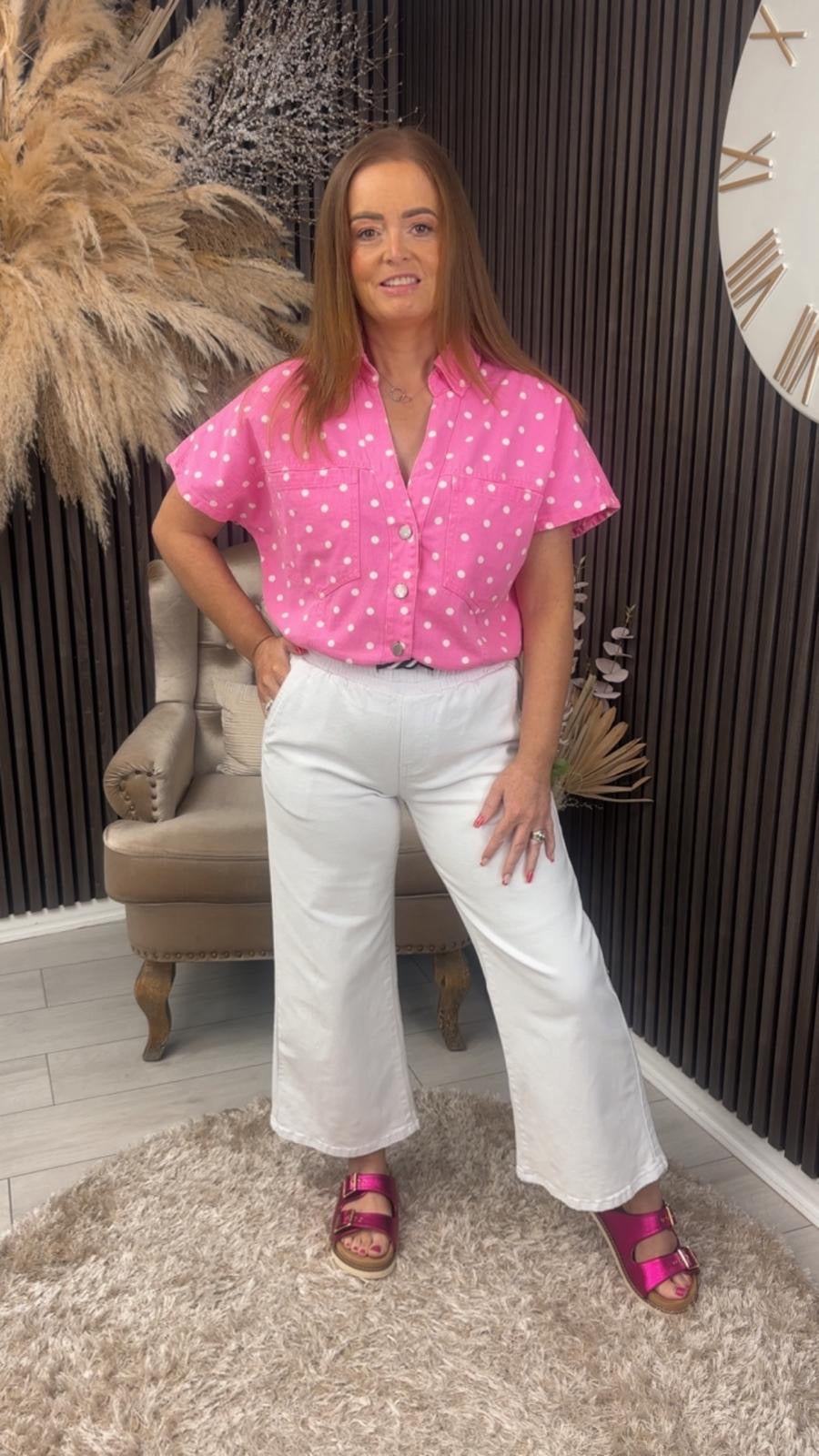 KEISHA CROPPED JACKET - PINK