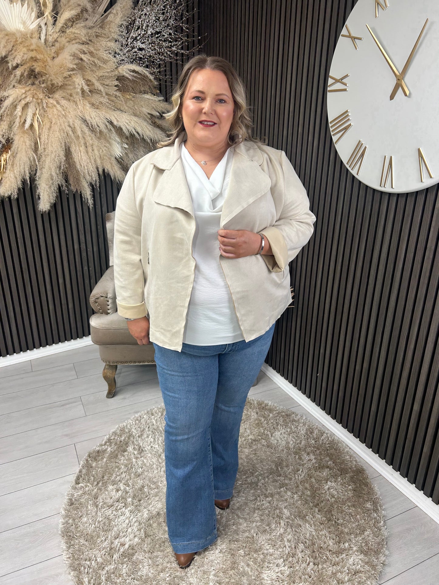 PENNY BIKER JACKET - BEIGE