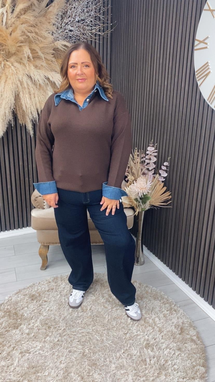 MACEY JUMPER - BROWN