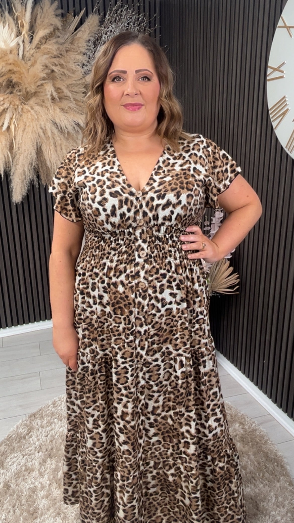 JILLIAN DRESS - LEOPARD PRINT