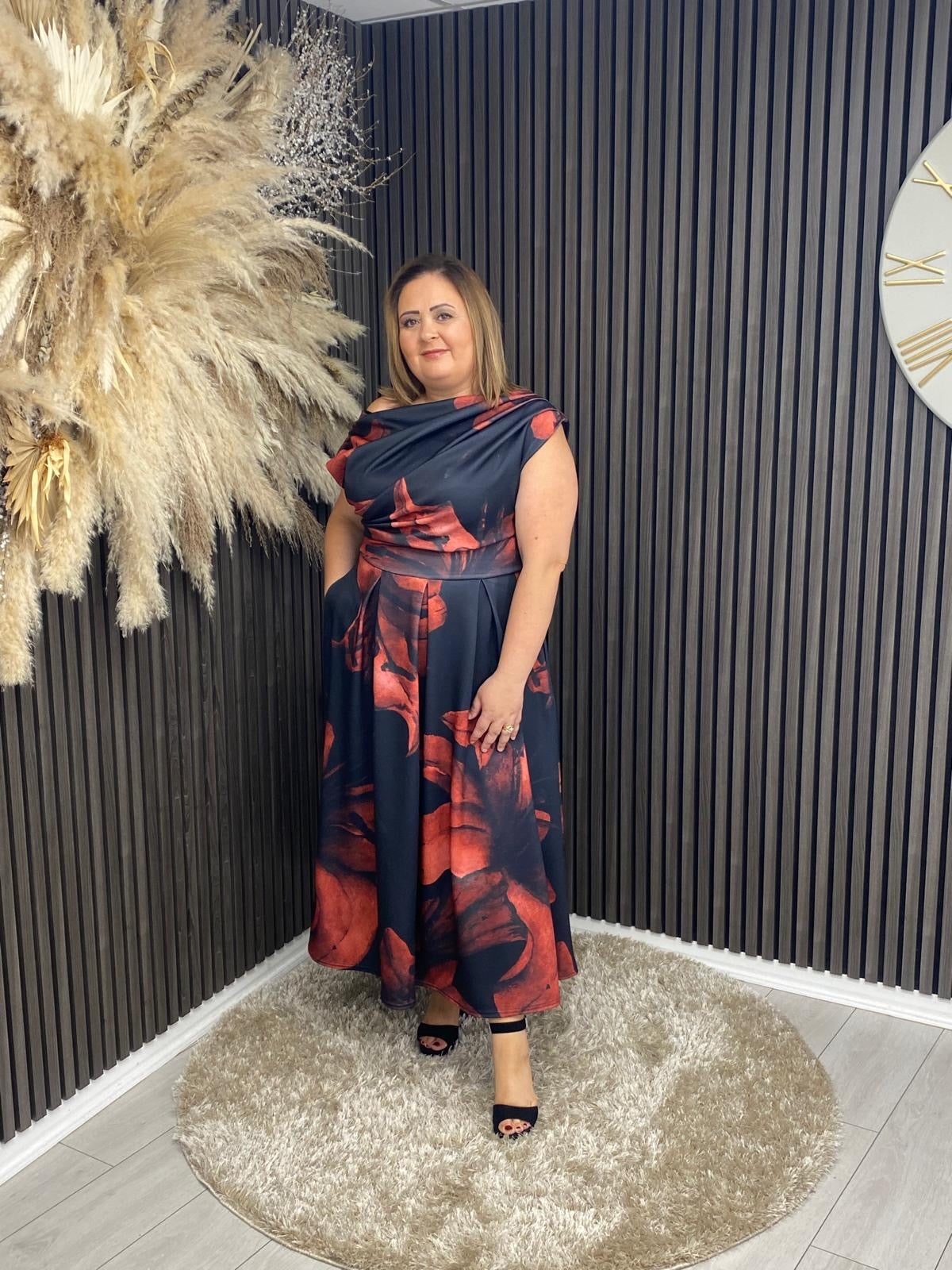 BETTY DRESS - BLACK FLORAL