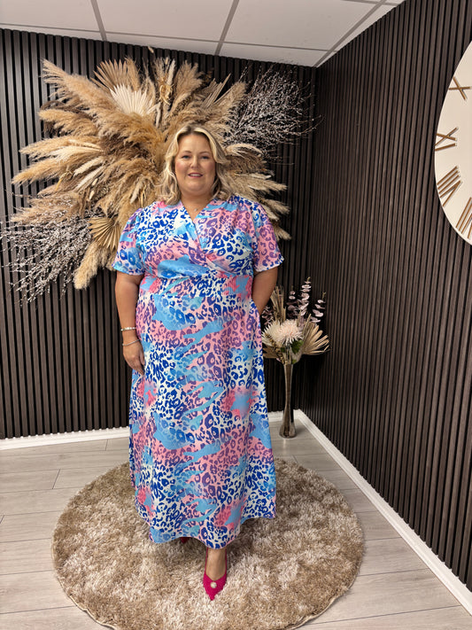 CERYS DRESS - BLUE/PURPLE