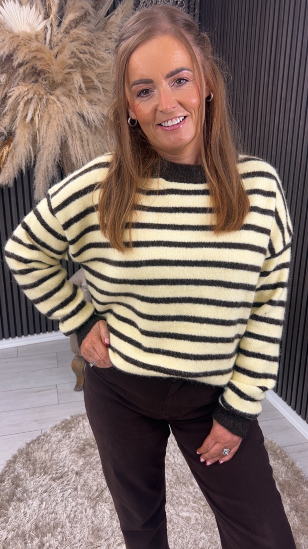 SARAH JUMPER - YELLOW/BROWN