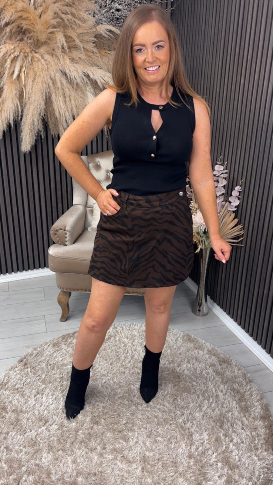 GILLY SKORT - ZEBRA PRINT