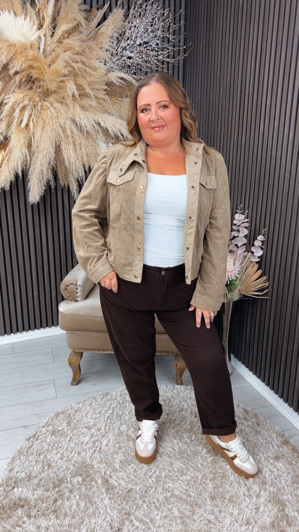 NATALIE BIKER JACKET - TAUPE