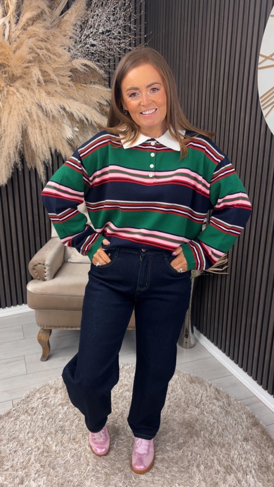 AMANDA JUMPER - GREEN/NAVY