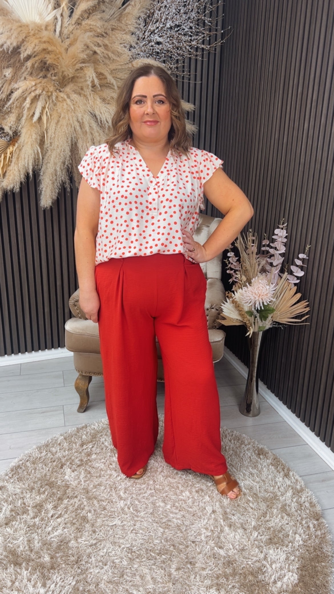 ELSIE TROUSER - RED
