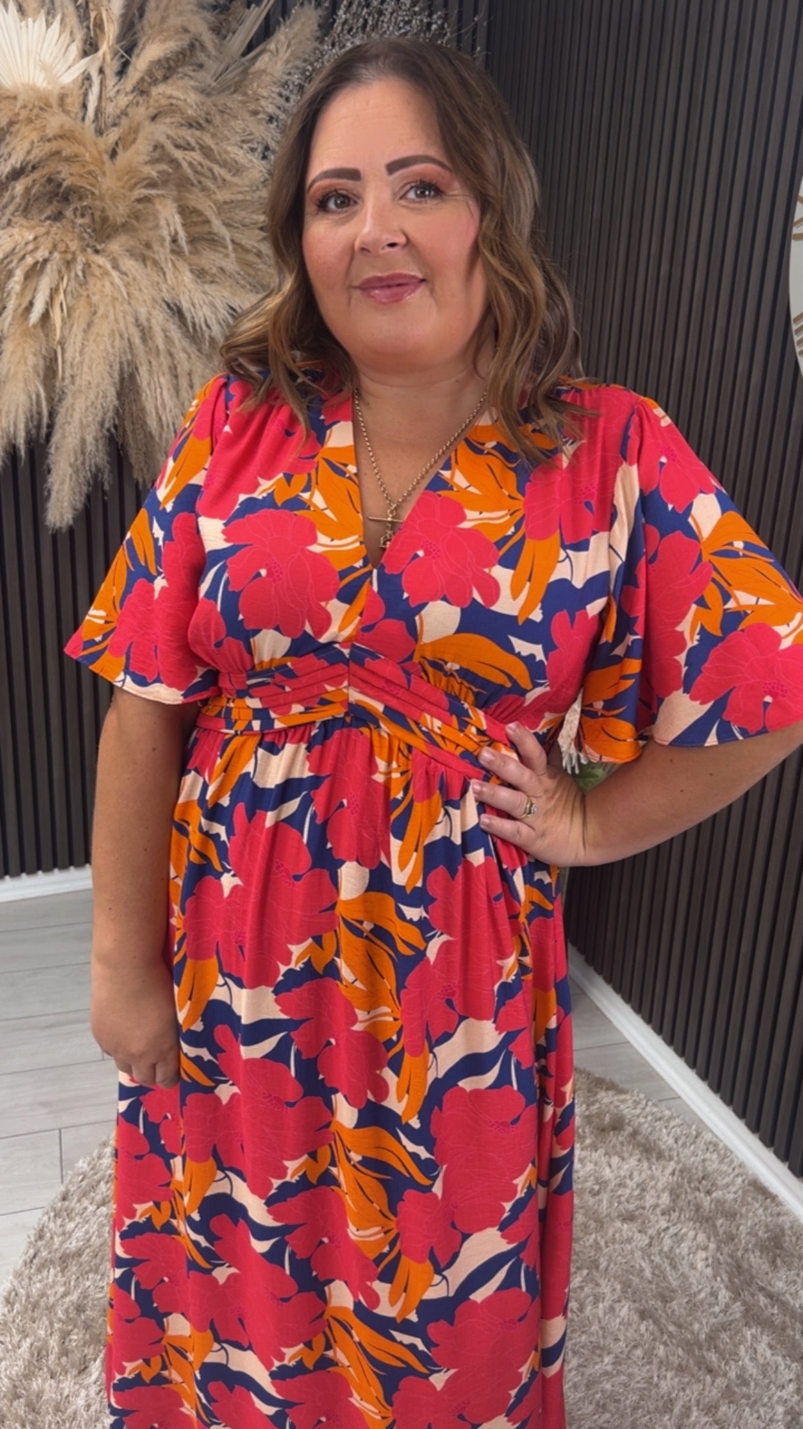 RAQUEL DRESS - RED/ORANGE