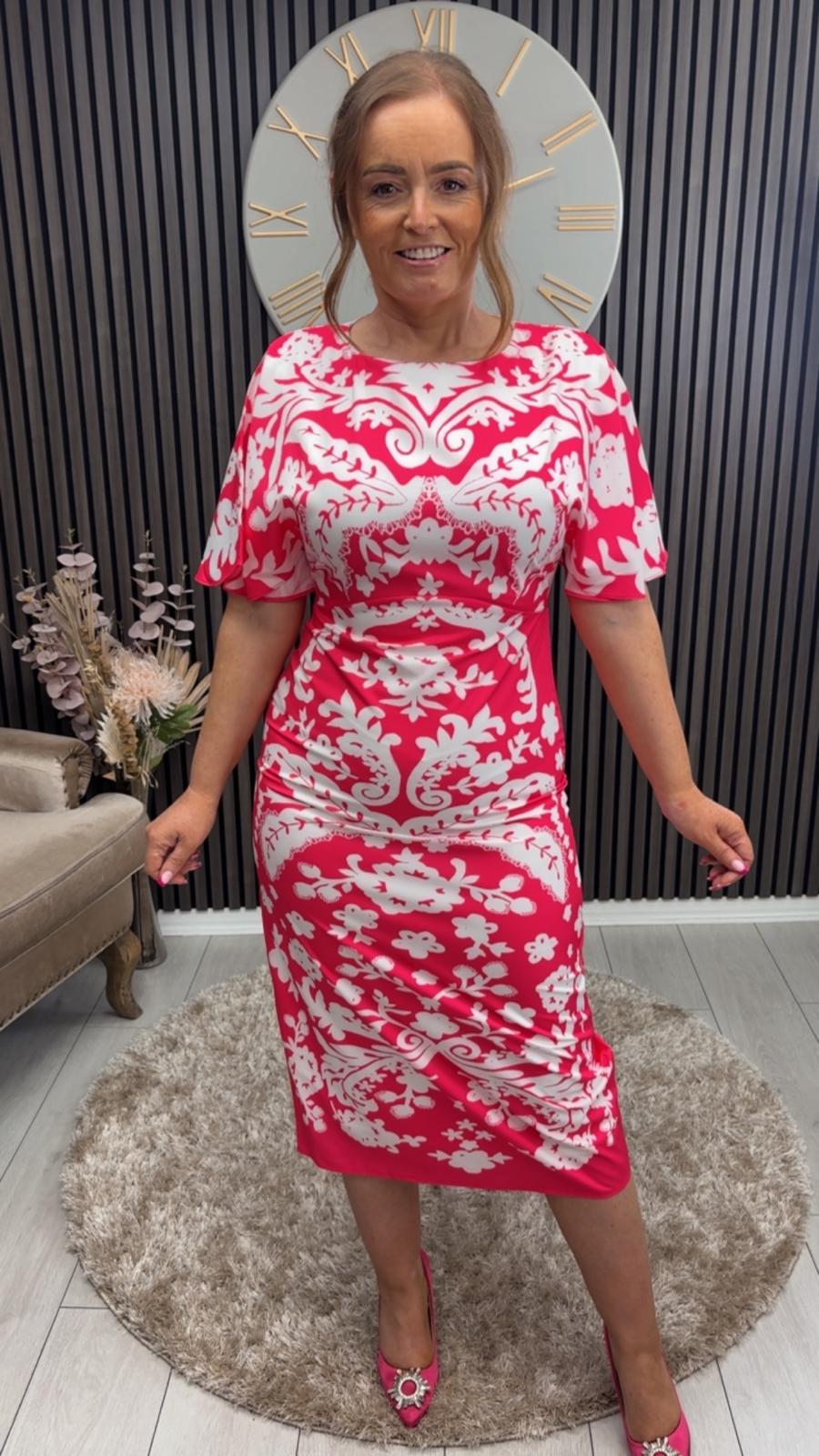 JOCELYN DRESS - PINK/WHITE