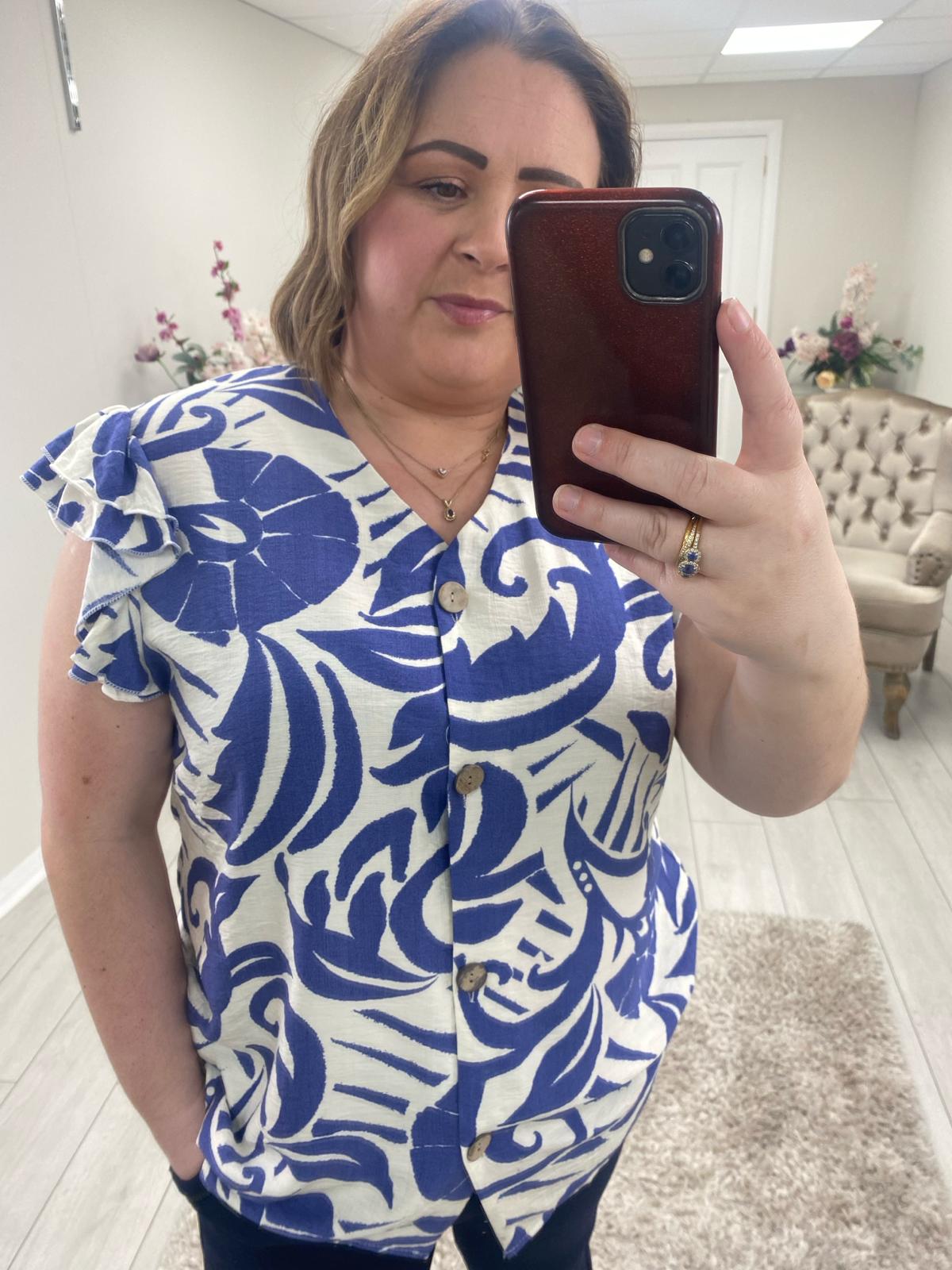 PENNY TOP - BLUE