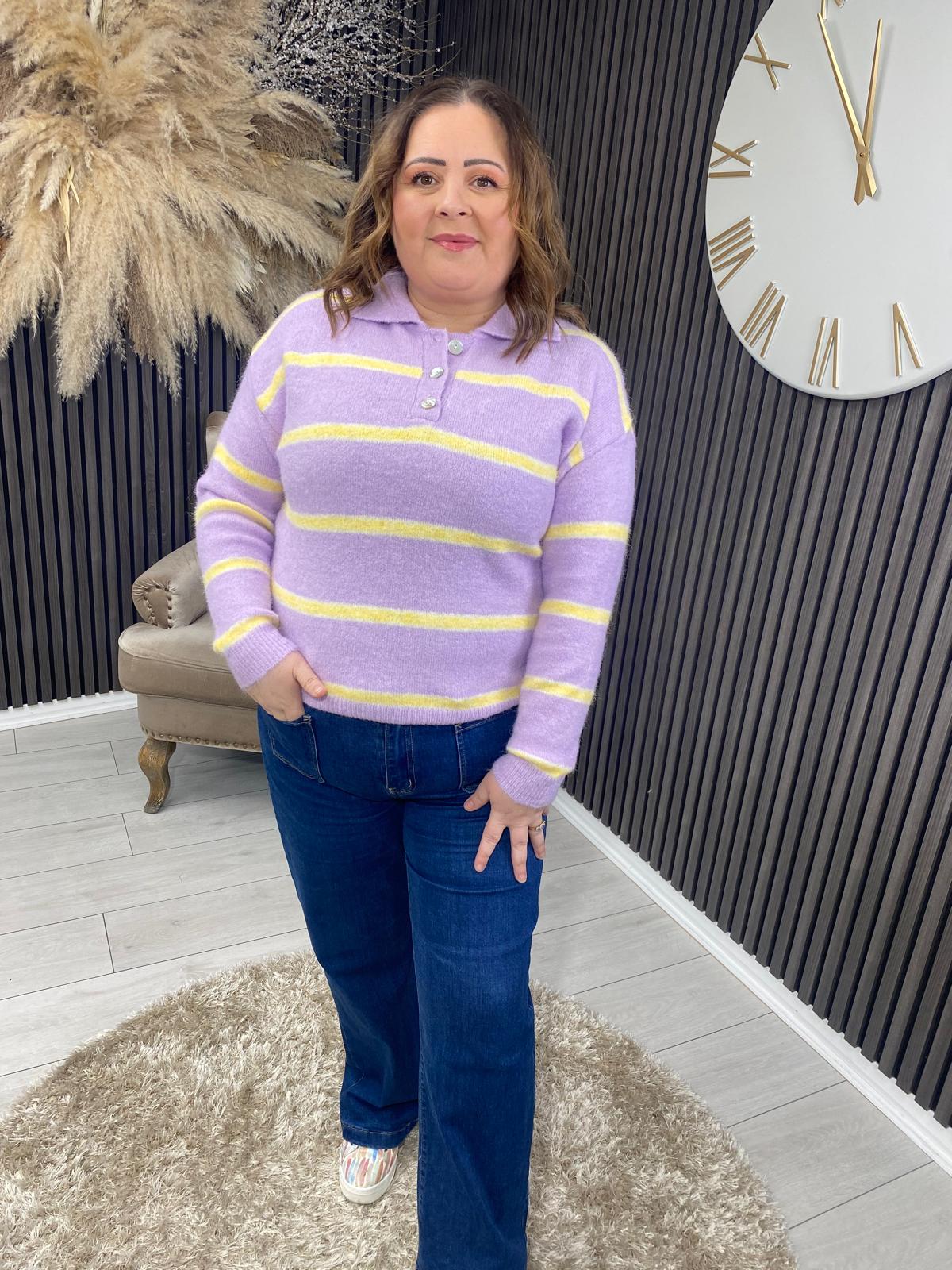 NORA JUMPER - LILAC/YELLOW