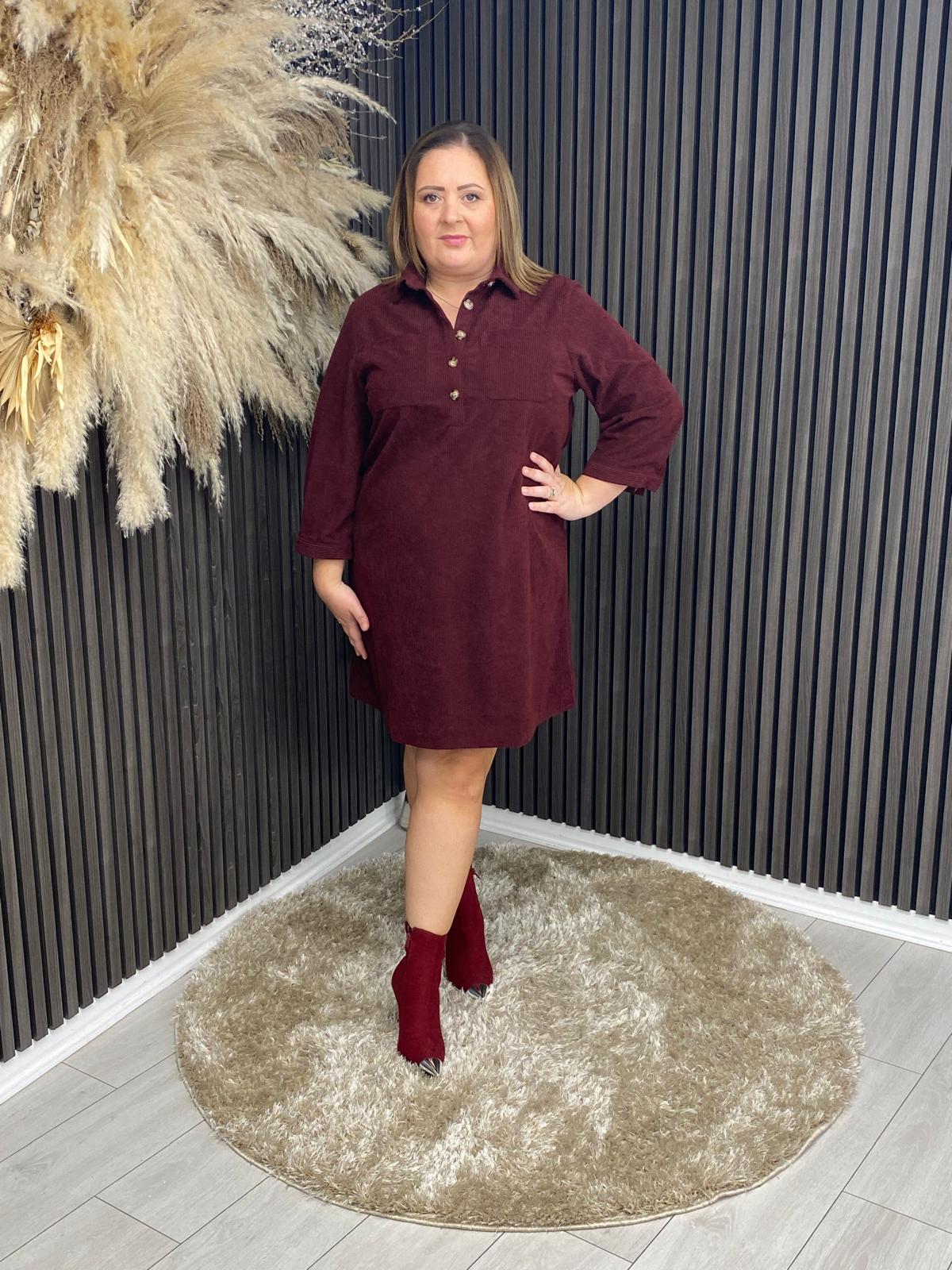 ARLENE DRESS - BORDEAUX