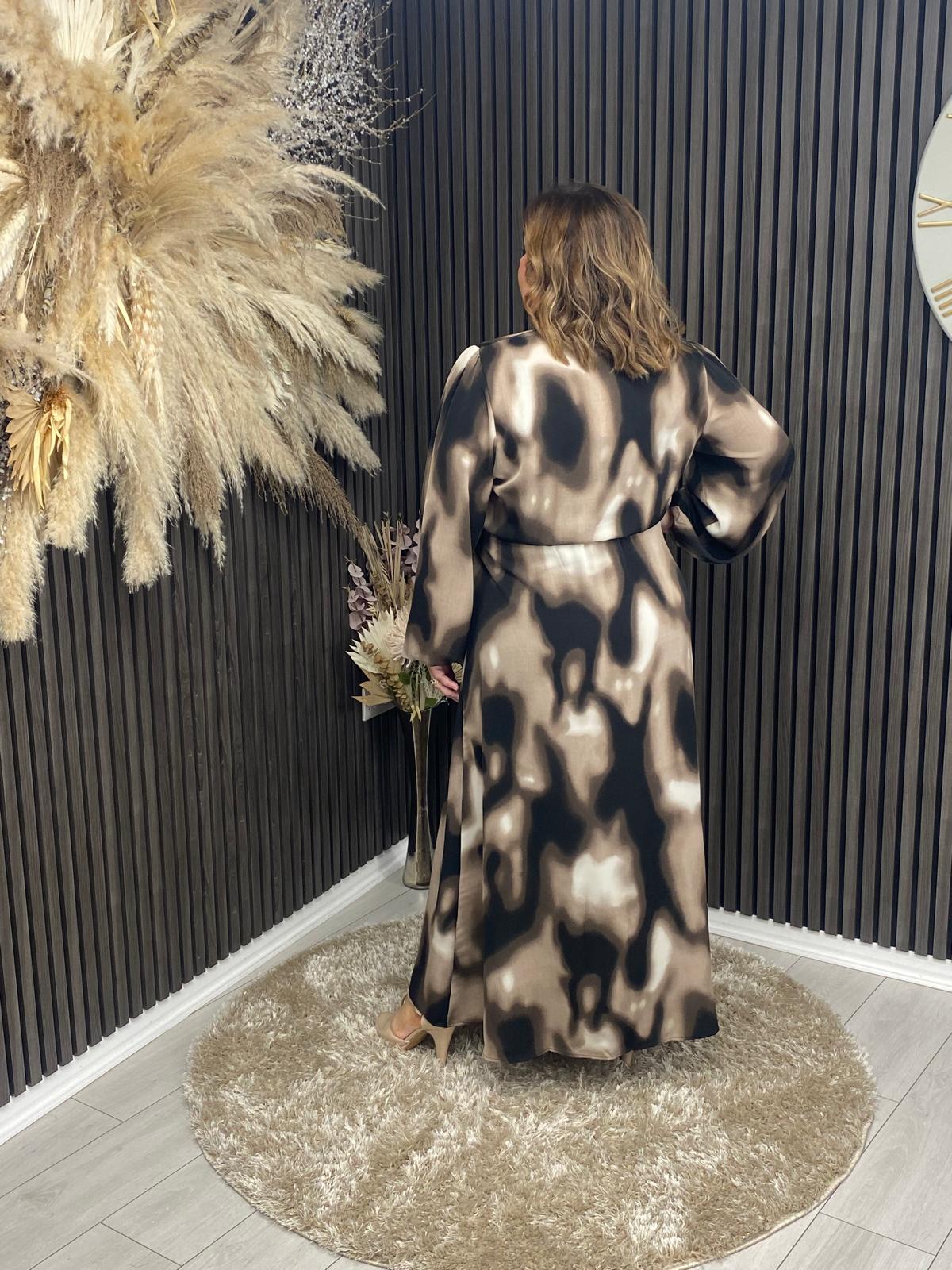 FIONNUALA DRESS - BROWN
