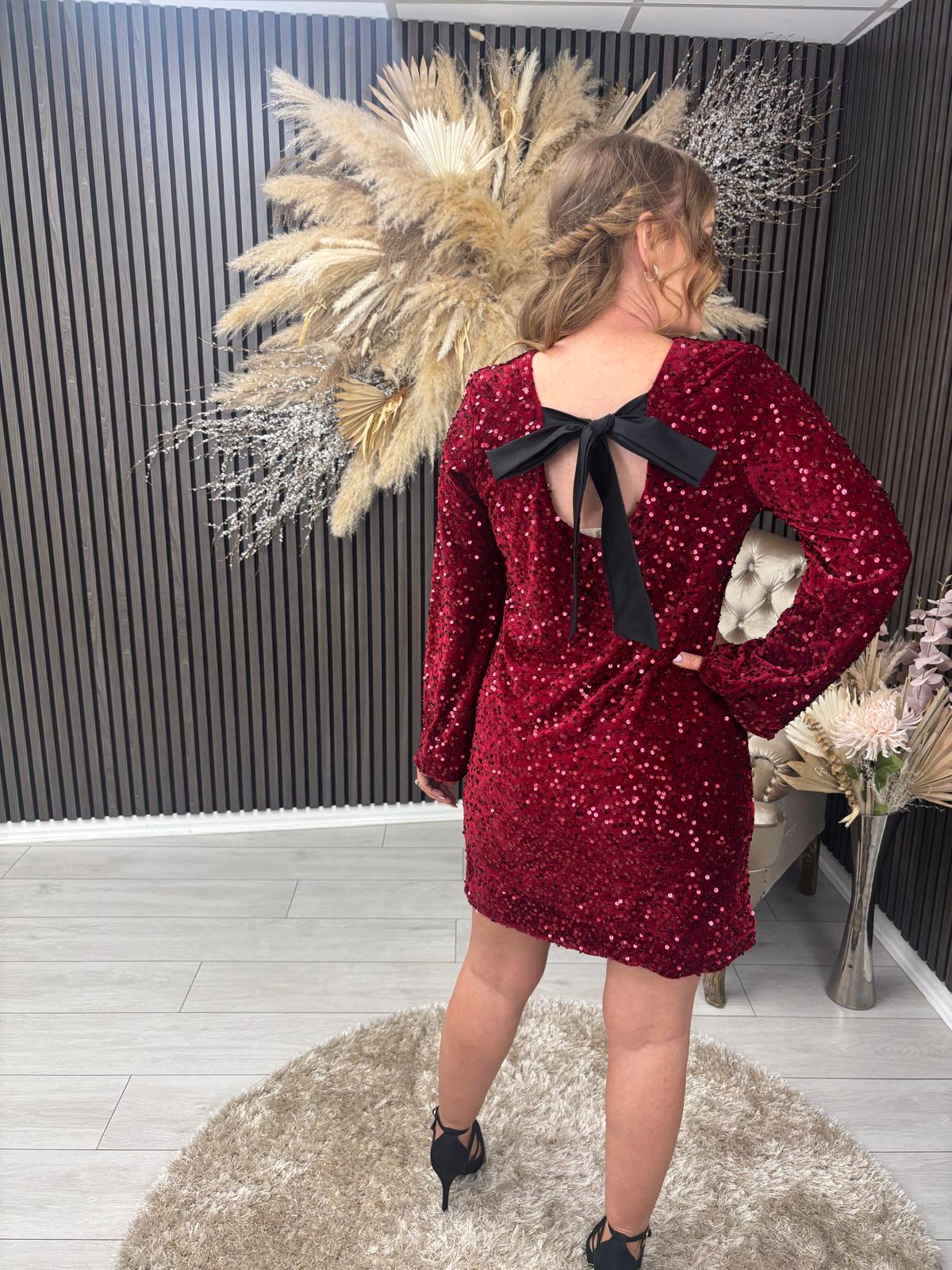 LEANNA DRESS - BORDEAUX