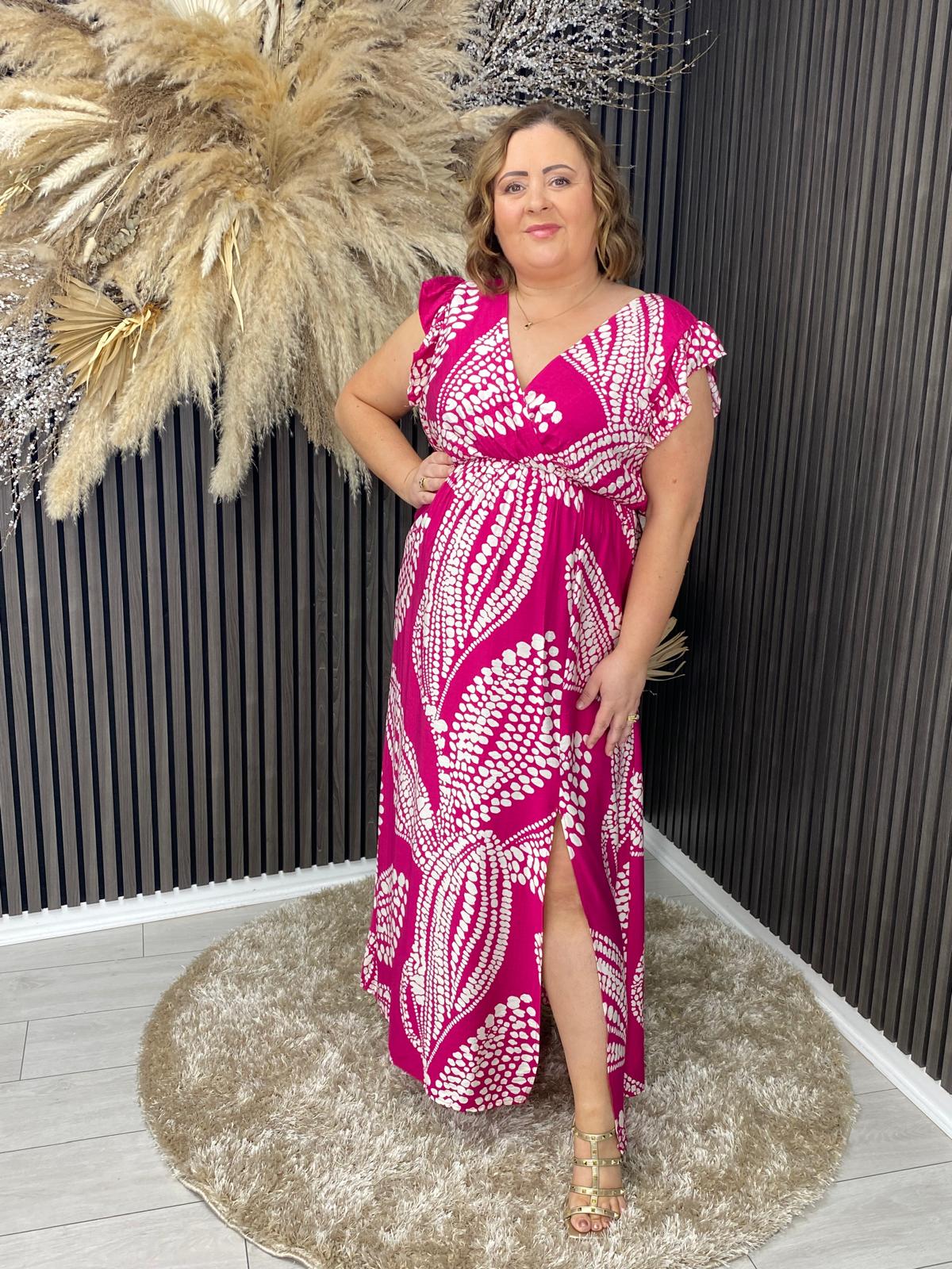 KAREN DRESS - FUCHSIA