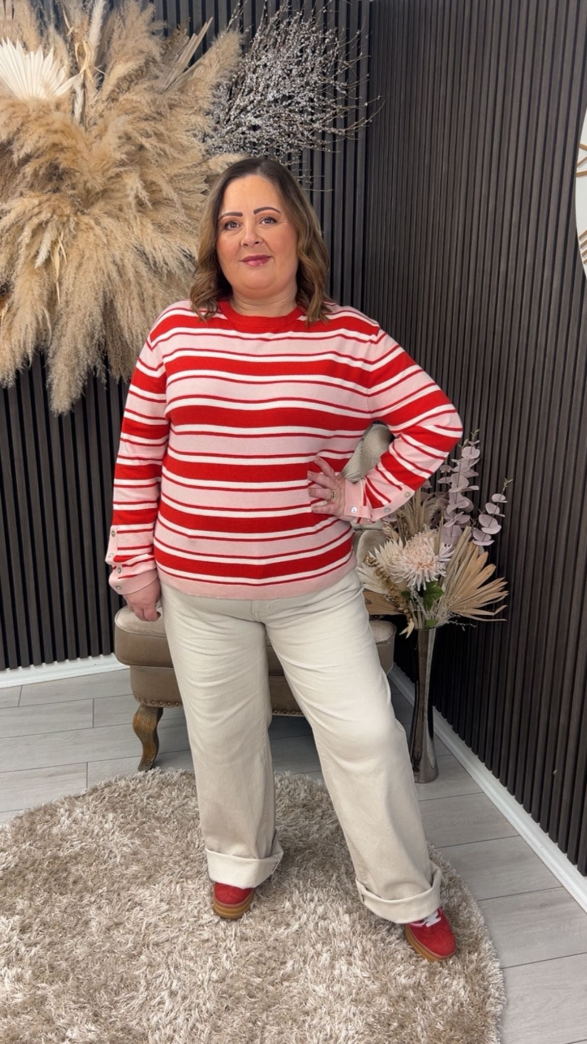 DIANI JUMPER - RED/PINK