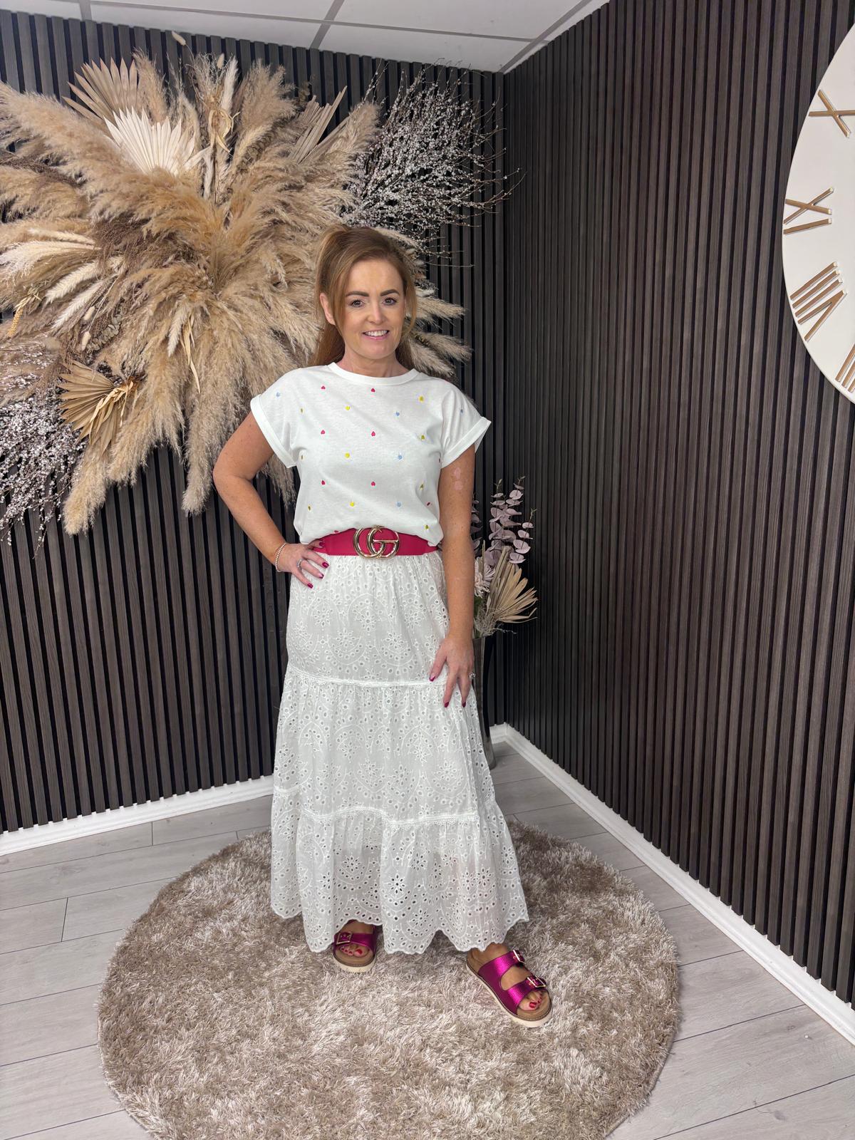 CLARE SKIRT - WHITE