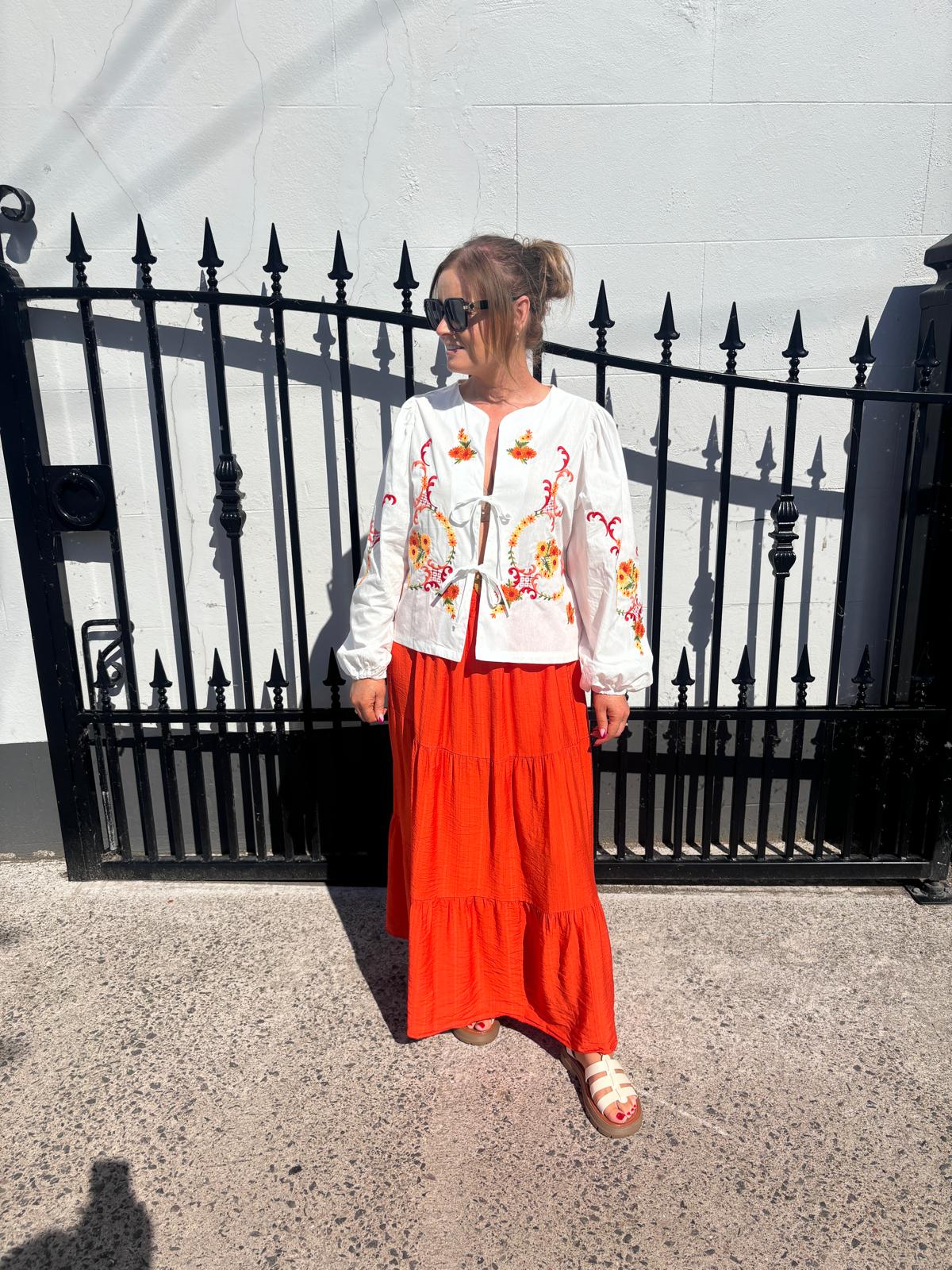 CAROL ANN SKIRT - ORANGE