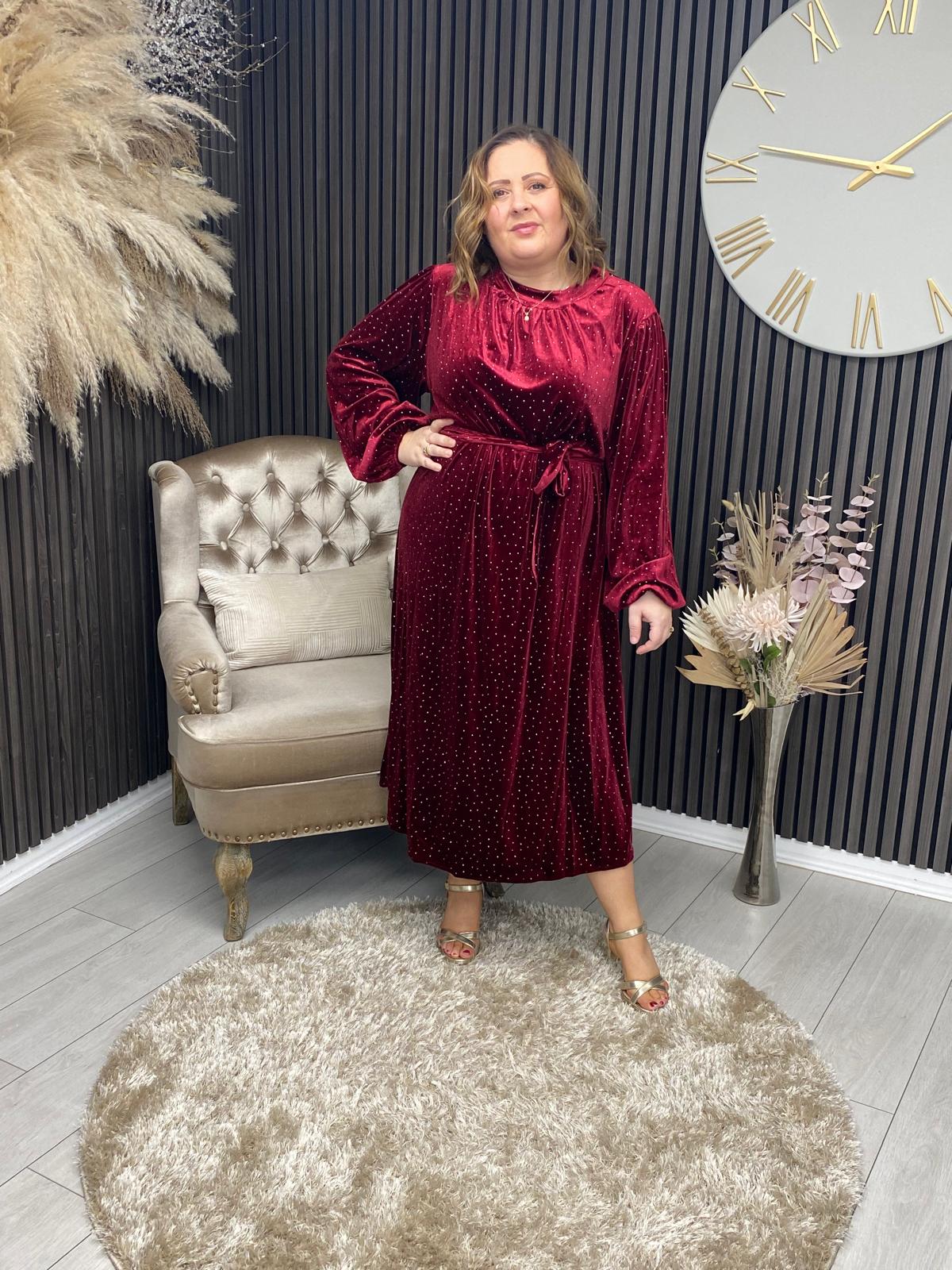 SKYE DRESS - BORDEAUX