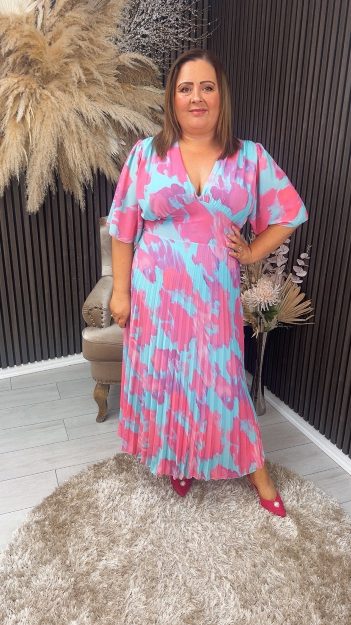 AMEILE DRESS - PINK/BLUE