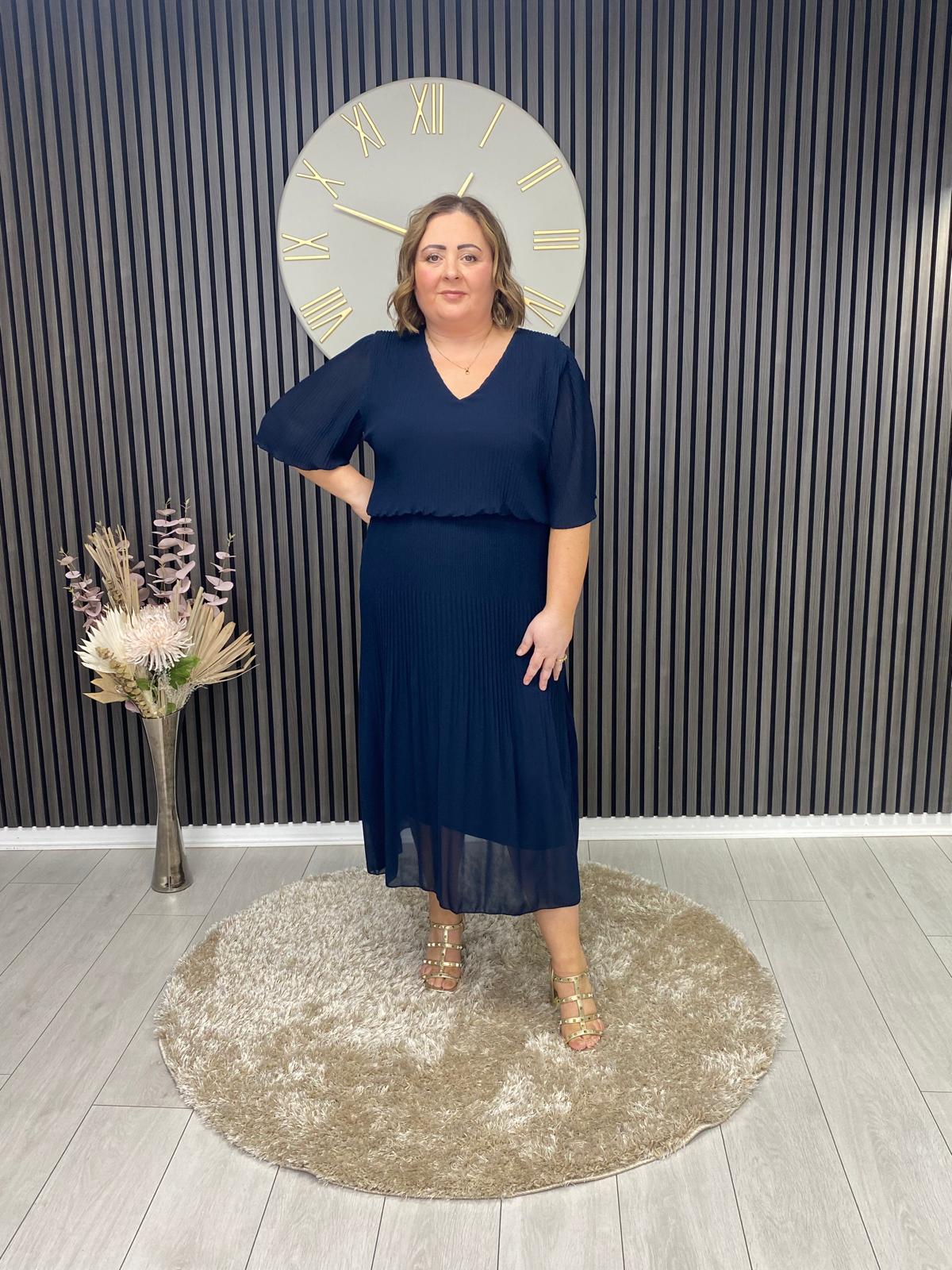 STACEY DRESS - NAVY