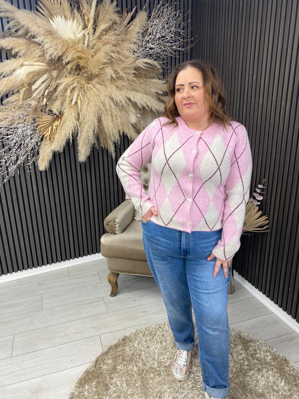 STEPHANIE CARDIGAN - PINK