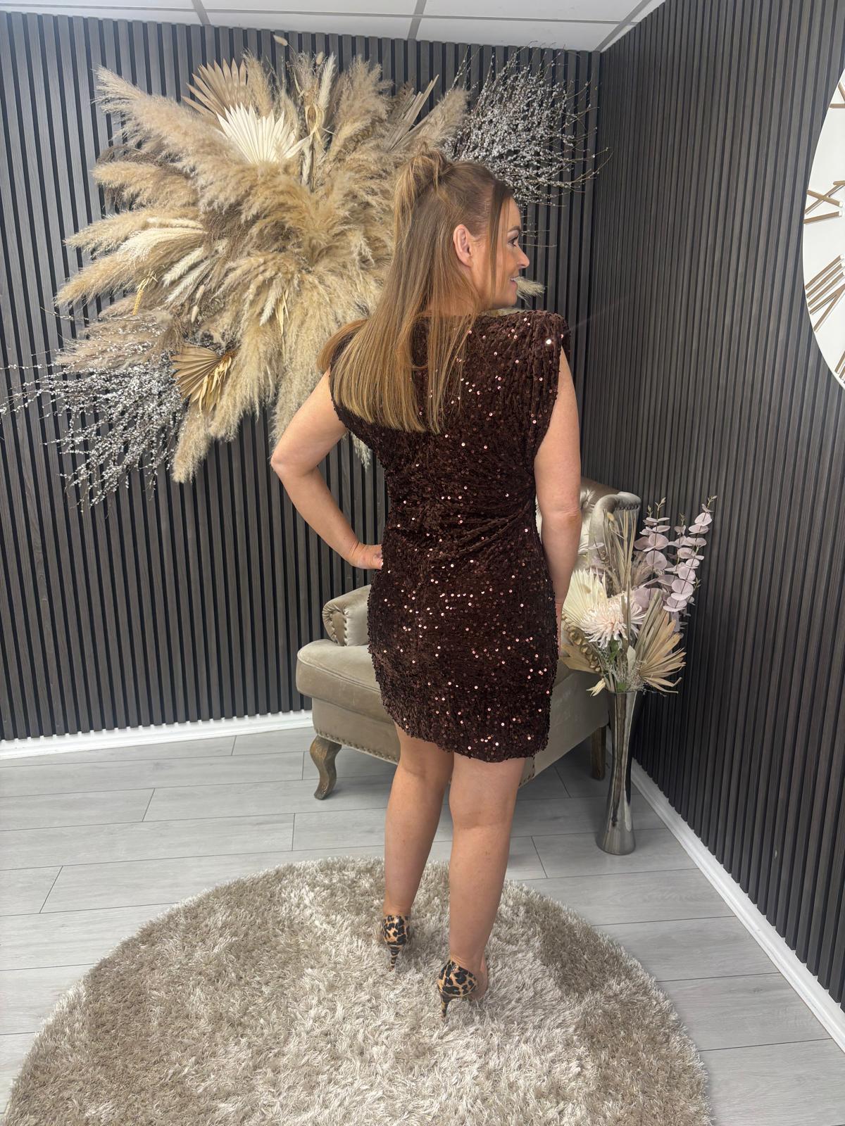 IMELDA DRESS - BROWN