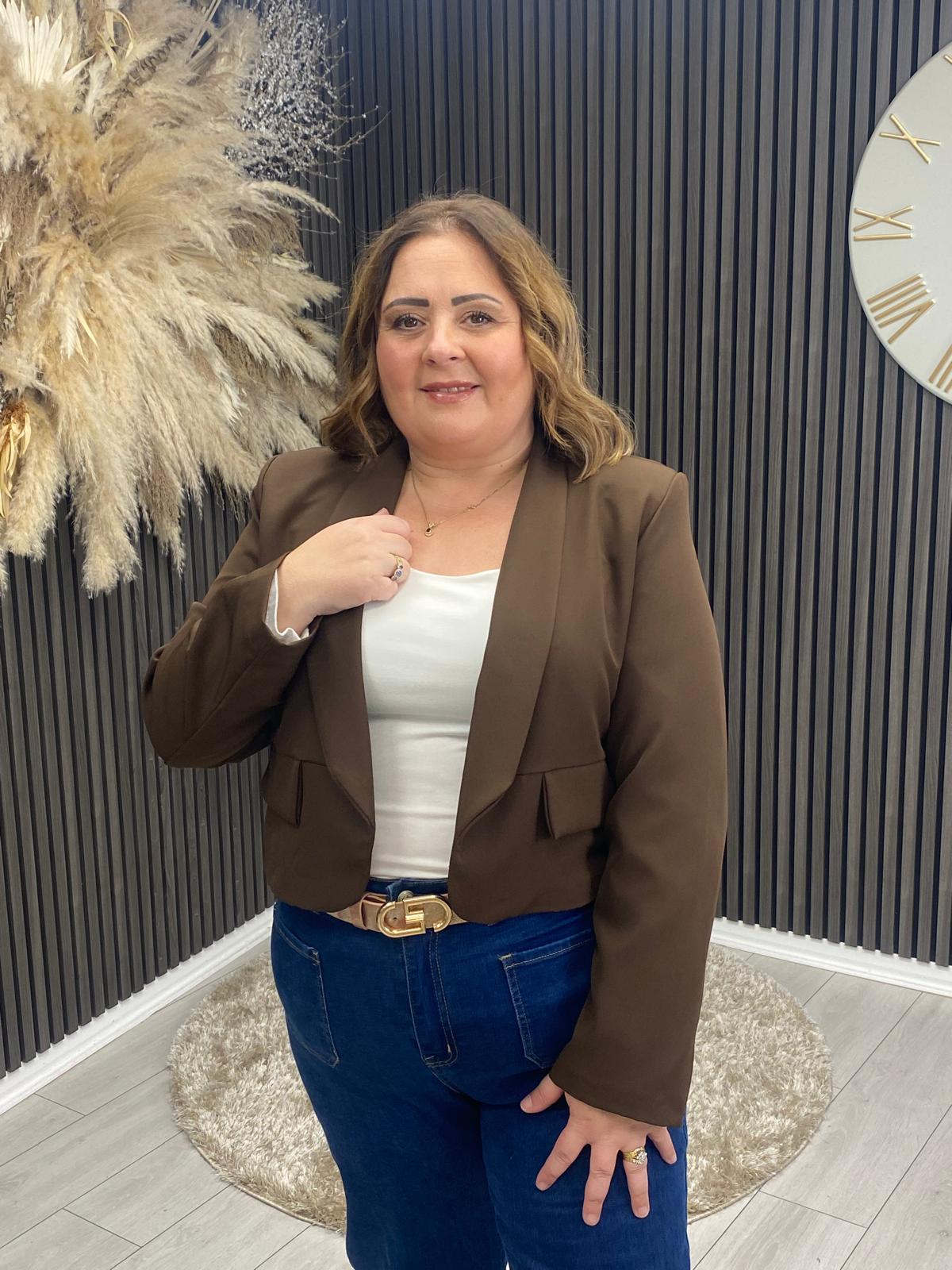 TIANA BLAZER - BROWN