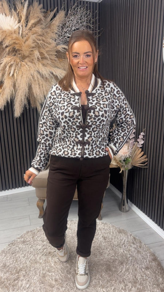 JACINTA JACKET - LEOPARD PRINT