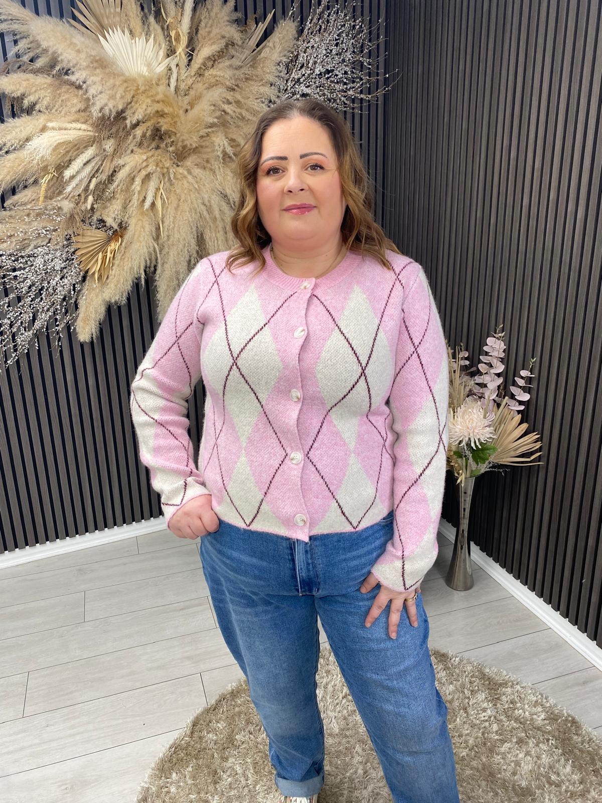 STEPHANIE CARDIGAN - PINK