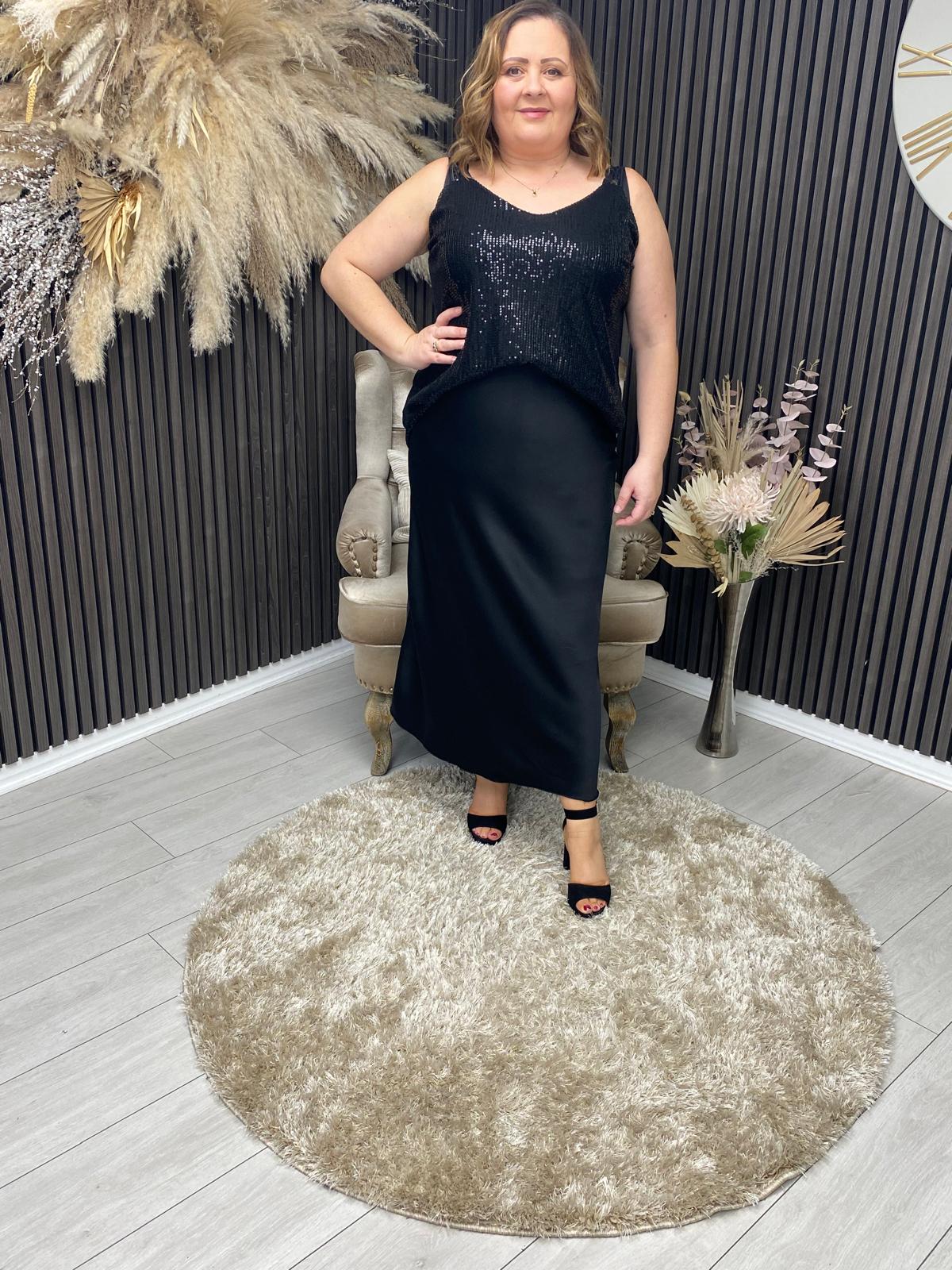 ALIMA VEST - BLACK SEQUIN