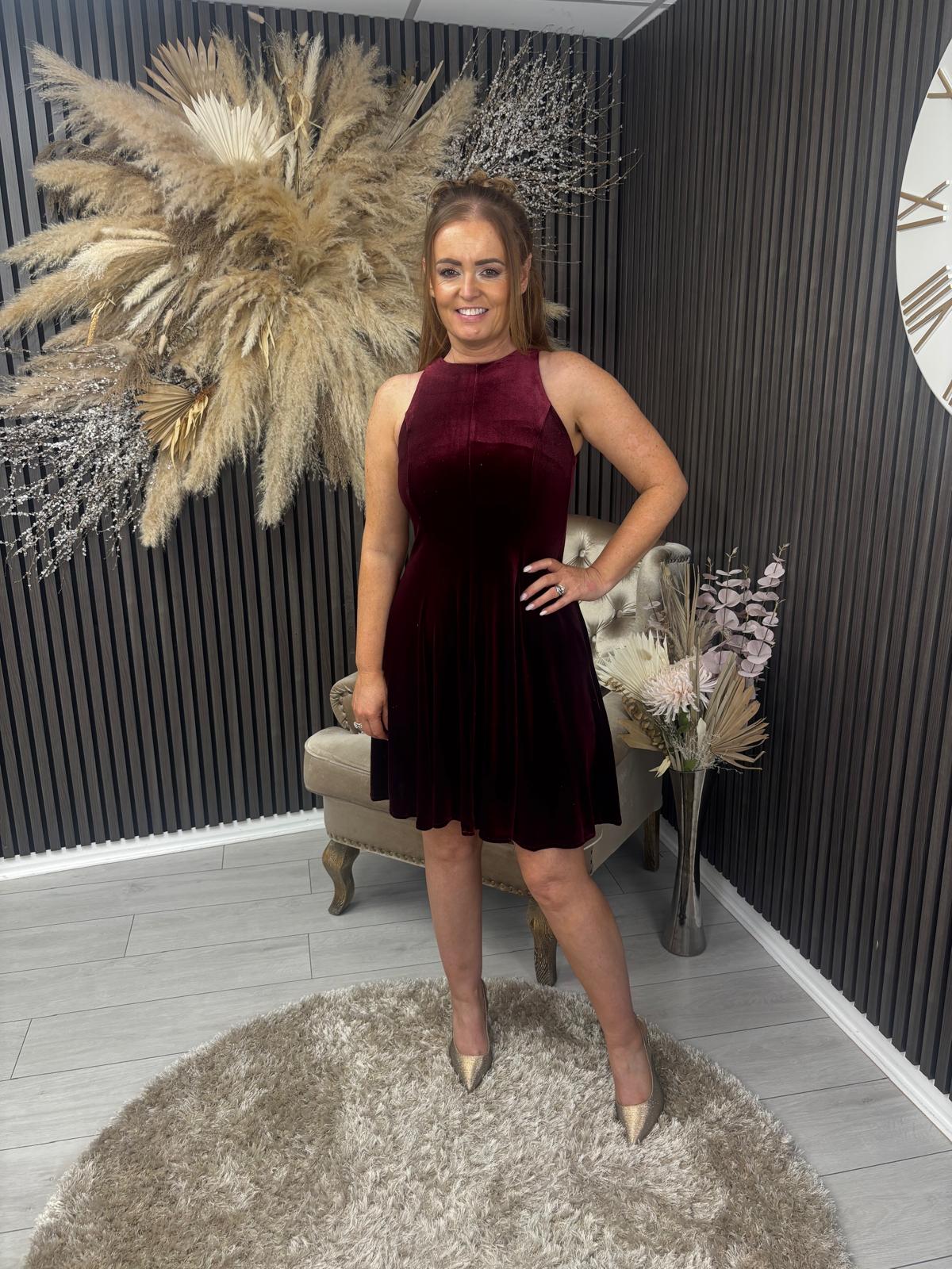 BRONAGH DRESS - BURGUNDY